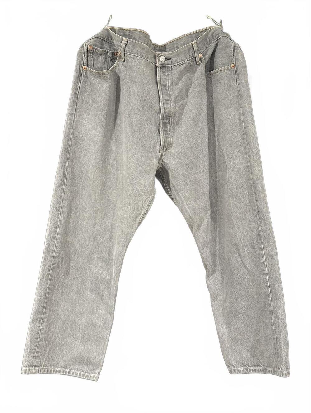 Levi’s 501 46 x 30 Button Fly Gray Wash Straight Leg Men’s Jeans